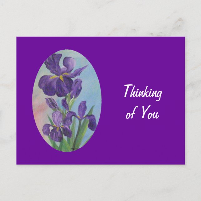 Denken Sie an Iris Post Card Postkarte (Vorderseite)