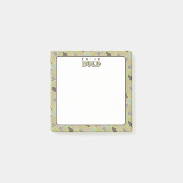 Denken Sie an kühnes grünes Brainstorming Post-it Klebezettel (Vorderseite)