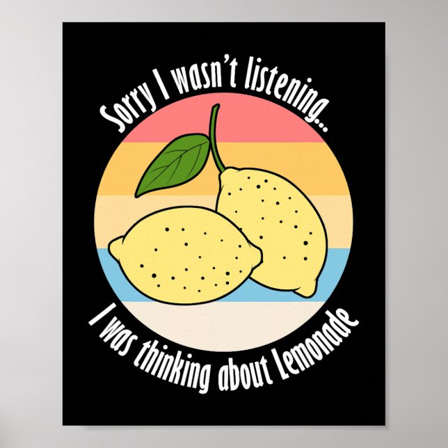 Denken Sie an Lemonade Citrus Lemon Poster (Vorne)