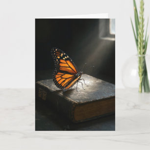 Denken Sie an Monarchschmetterling auf einer Heili Karte