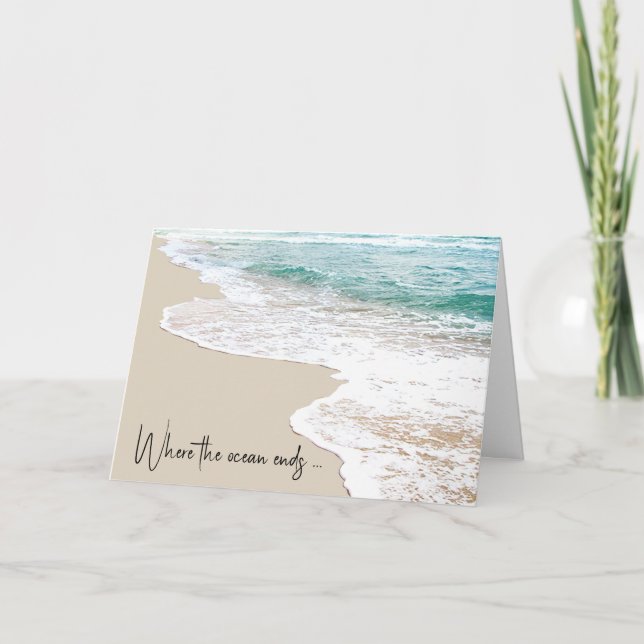 Denken Sie an Ocean Beach Karte (Vorderseite)