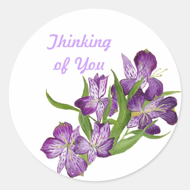 Denken Sie an Orchid-Aufkleber Runder Aufkleber (Vorderseite)