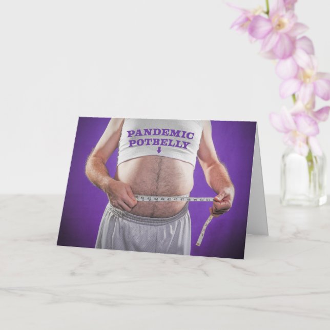 Denken Sie an Pandemie Potbelly Spaß Karte (Orchidee)