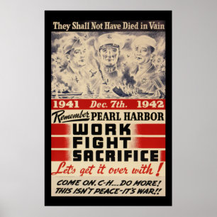 Denken Sie an Pearl Harbour Poster