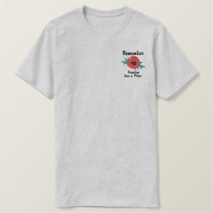 Denken Sie an Poppy - Anpassen Besticktes T-Shirt