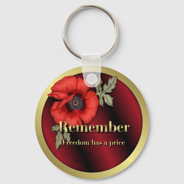Denken Sie an Poppy Schlüsselanhänger (Vorderseite)