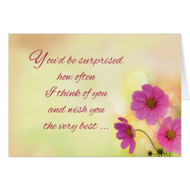 Denken Sie an rosa Blume (Vorderseite (Horizontal))