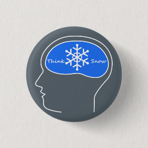 Denken Sie an Schnee! Button