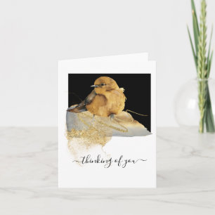 Denken Sie an Sie, Adorable Watercolor Bird, Leere Dankeskarte