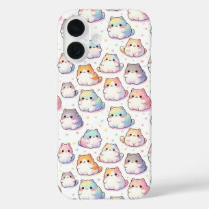 Denken Sie an Sie Chubby Cartoon Katzen iPhone 16 Hülle