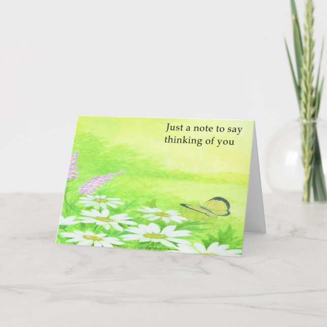 Denken Sie an Sie Daisy Note Karte (Vorderseite)