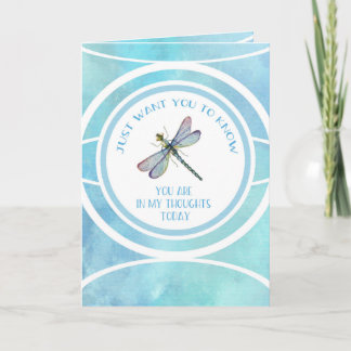 Denken Sie an Sie Dragonfly Karte