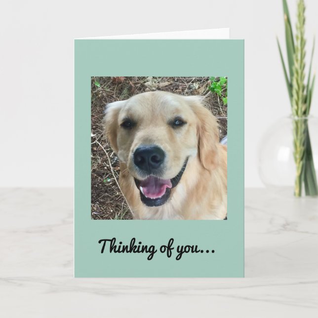 Denken Sie an Sie - Golden Retriever Card Karte (Vorderseite)