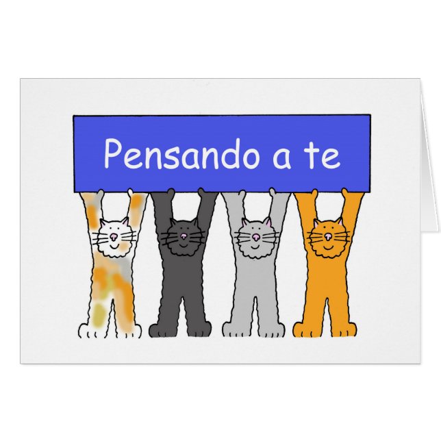 Denken Sie an Sie in italienischer Cartoon Katzen (Vorderseite (Horizontal))