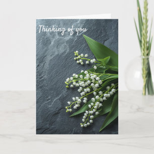Denken Sie an Sie - Lily of the Valley Condolence Karte
