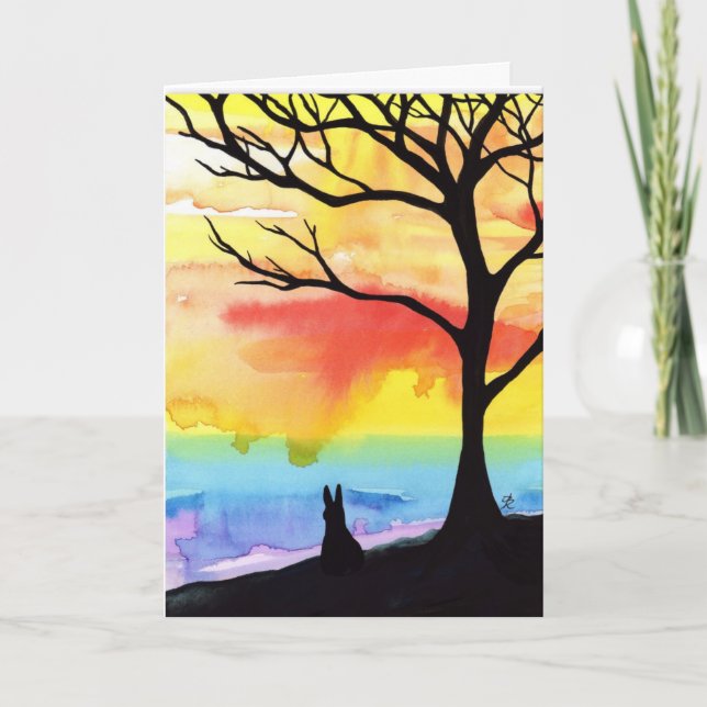 Denken Sie an Sie Miss Sie Rabbit Card von Bihrle Karte (Vorderseite)