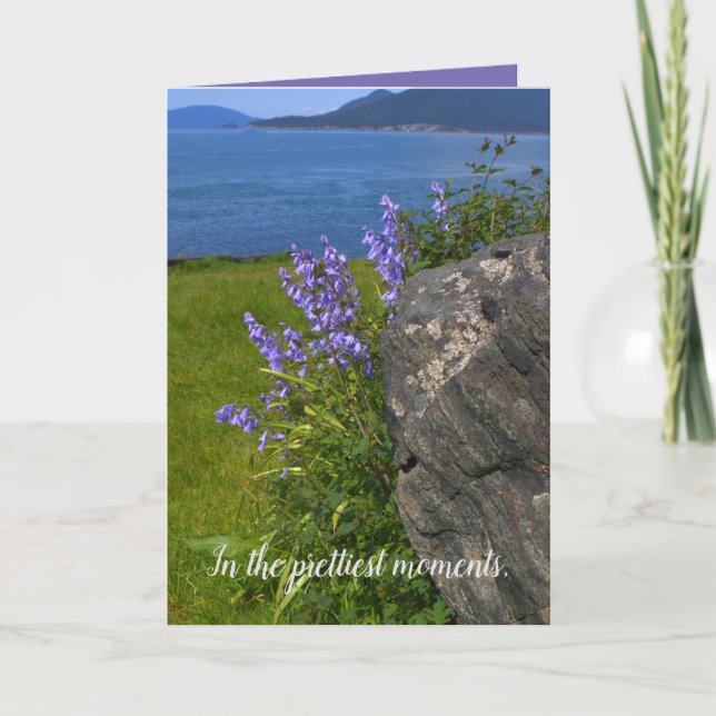 Denken Sie an Sie, Naturszene, Liebe, Blume, Meer Karte (Vorderseite)