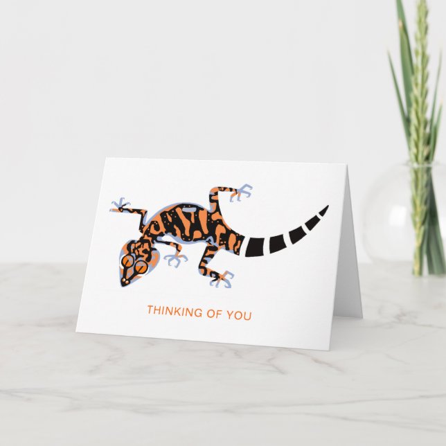 Denken Sie an Sie! Niedliche GECKO - Erhaltung - N Karte (Vorderseite)