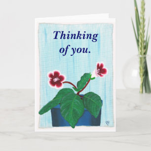 Denken Sie an Sie, Painted Gloxinia Blume Karte