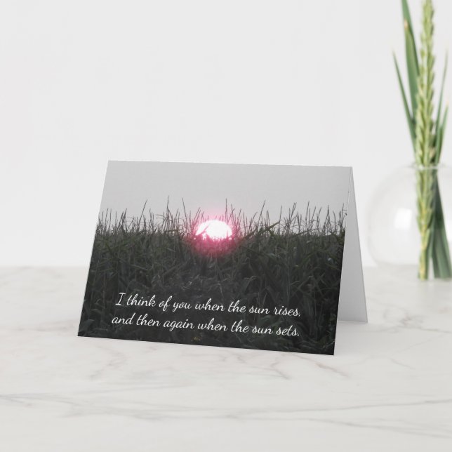 Denken Sie an Sie, Sonnenaufgang und Sonnenunterga Karte (Vorderseite)