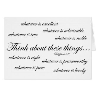 Denken Sie an solche Sachen. Philippians-4:8