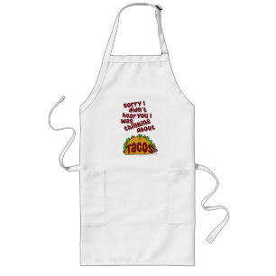 Denken Sie an Tacos Funny Food Spaß Design Lange Schürze