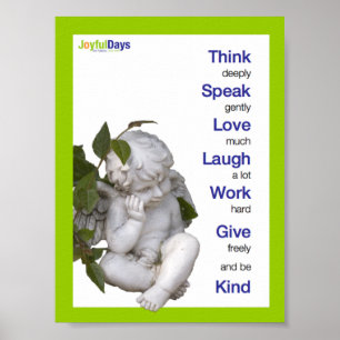 Denken Sie an tiefes Poster