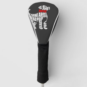 Denken Sie an tote Welpen Weiß Golf Headcover