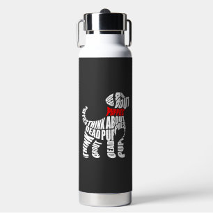Denken Sie an tote Welpen Weiß Trinkflasche