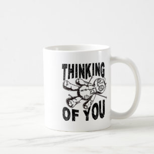 Denken Sie an Voodoo Doll Funny Halloween 2024 Kaffeetasse