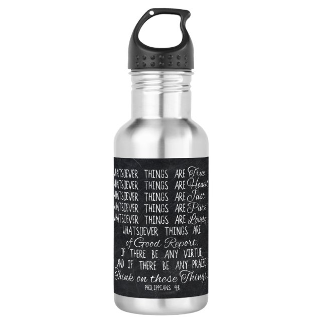 Denken Sie auf diese Sache-christlichem Edelstahlflasche (Vorderseite)