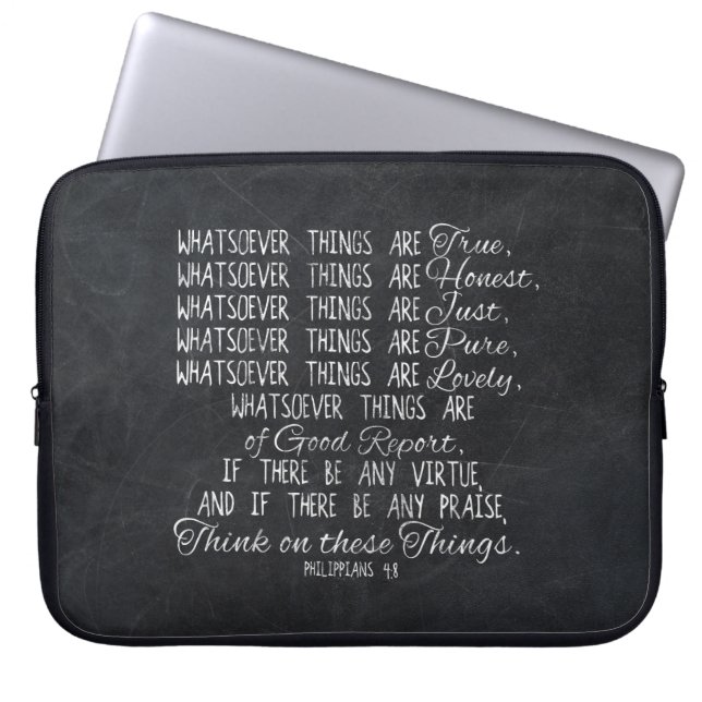 Denken Sie auf diese Sache-christlichem Laptopschutzhülle (Vorderseite)