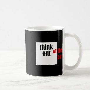 Denken Sie aus der Schachtel lustiges Design Kaffeetasse