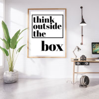 Denken Sie außerhalb der Box - Fun Quote Fett Typo