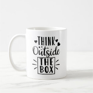 Denken Sie außerhalb der Box Inspirierend Motivier Kaffeetasse