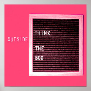 Denken Sie außerhalb der Box, kreativ Poster
