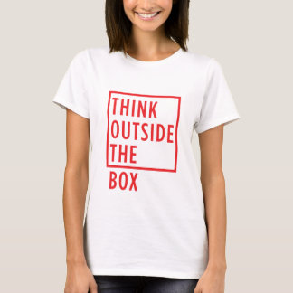 Denken Sie außerhalb der Kasten-T - Shirt-Frauen T-Shirt