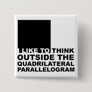 Denken Sie außerhalb des Kastenlustigen Button