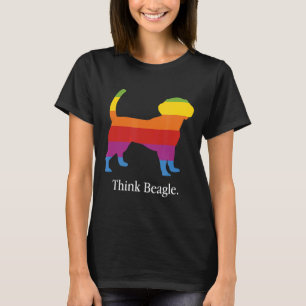 Denken Sie Beagle Hund und Haustier Besitzer Pop T T-Shirt