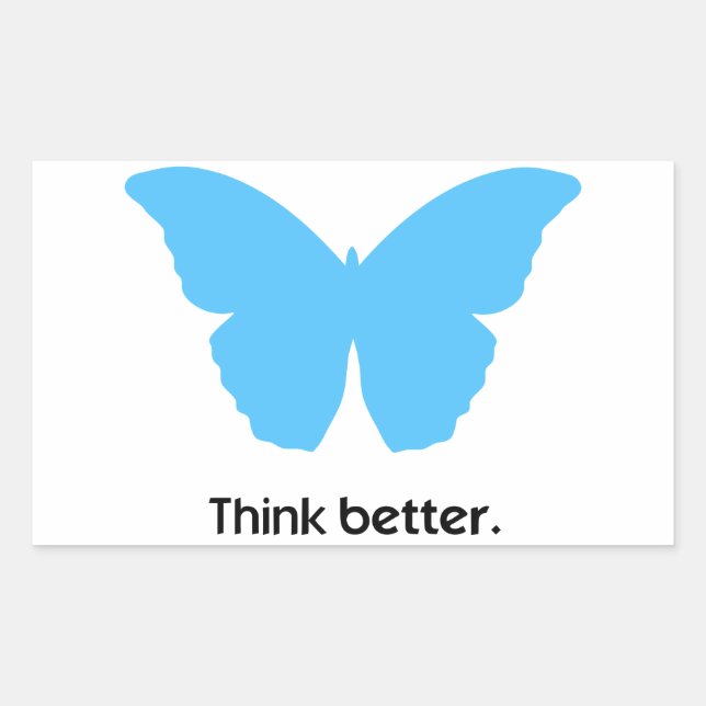 Denken Sie besser an MorphOS Rechteckiger Aufkleber (Vorderseite)