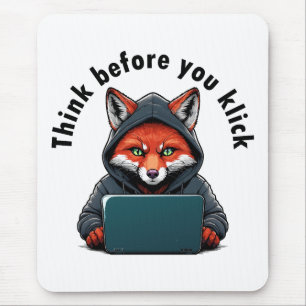 Denken Sie bevor Sie klicken - Cyber-Sicherheit Mousepad