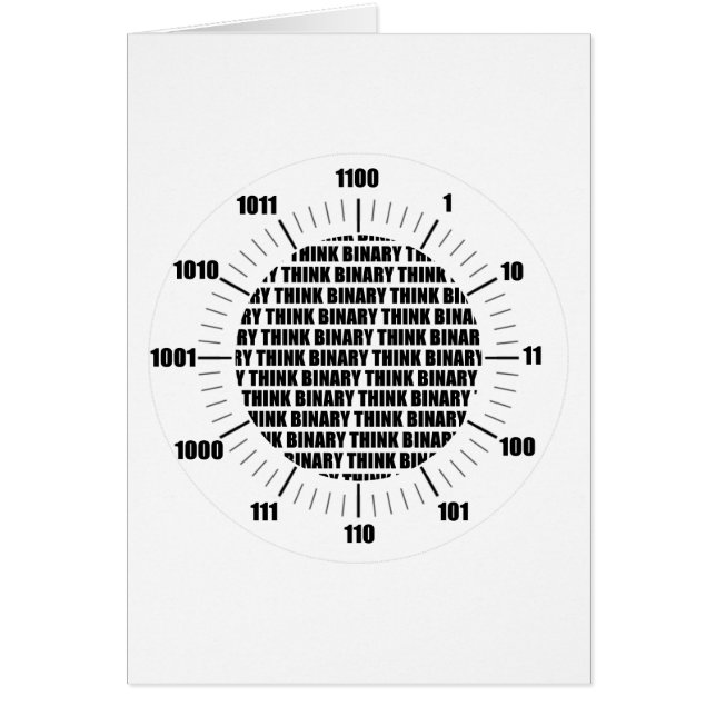 Denken Sie binäre Uhr (Geek-Spaß) (Vorne)