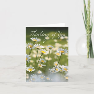 Denken Sie   Daisy-Blume-Fotokarte Karte