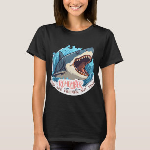 Denken Sie daran, Fische sind Freunde Umweltillust T-Shirt