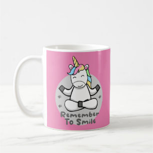 Denken Sie daran, Kawaii glücklich einhorchen zu l Kaffeetasse
