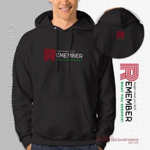 Denken Sie daran, Red Green Schwarzer Männerhood Hoodie