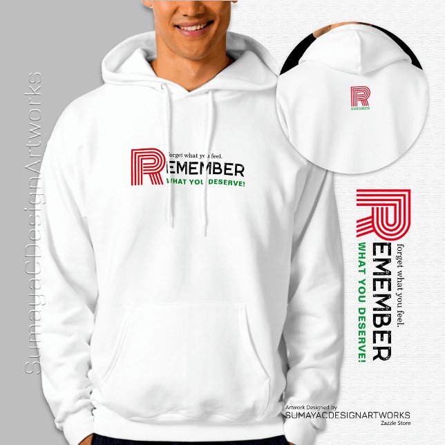 Denken Sie daran, Red Green | White Men Hoodie (Von Creator hochgeladen)
