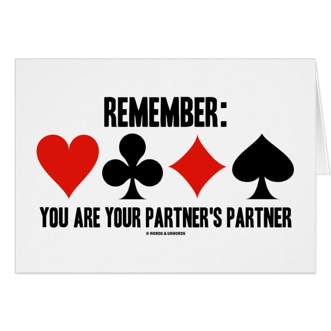 Denken Sie daran: Sie sind Partner Ihres Partners (Vorderseite (Horizontal))