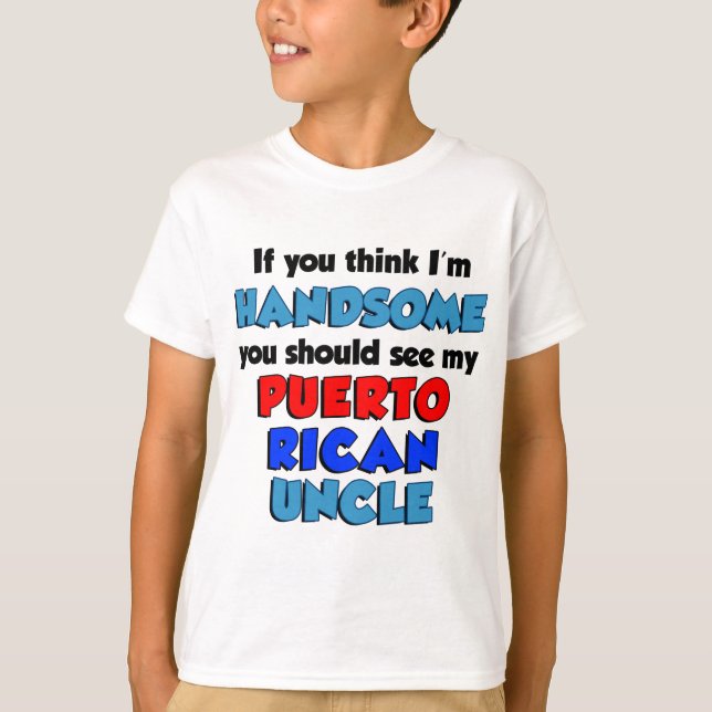 Denken Sie, dass ich hübscher puertorikanischer T-Shirt (Vorderseite)