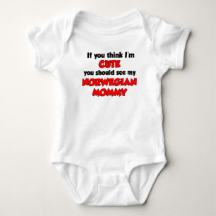 Denken Sie, dass ich niedliche norwegische Mama Baby Strampler